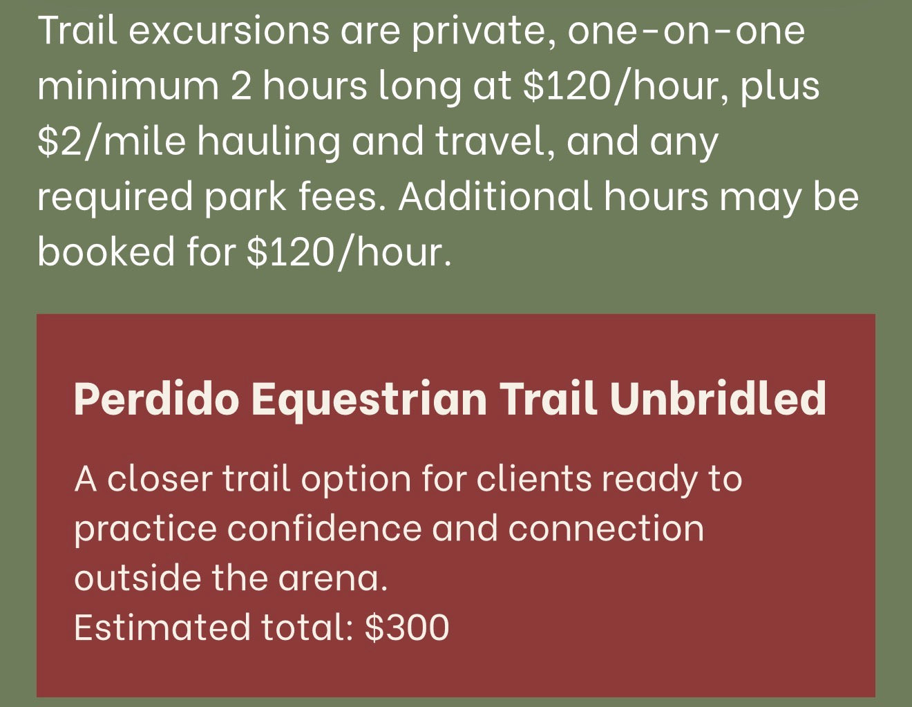 Perdido Equestrian Trail Unbridled