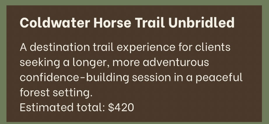 Coldwater Horse Trail Unbridled